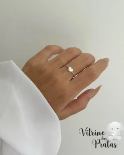 Anel Coração Cravejado