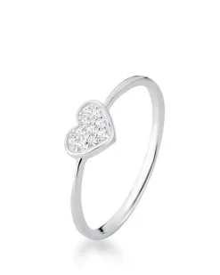 Anel Coração Cravejado
