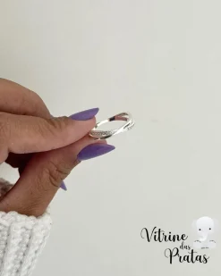 Anel Duplo Cravejado