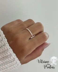 Anel Metade Cravejado