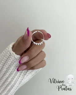 Anel Regulável Bolinhas