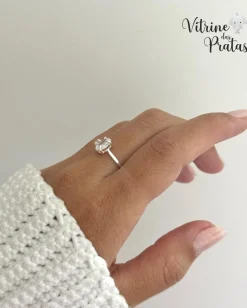 Anel Regulável com Zircônia Oval