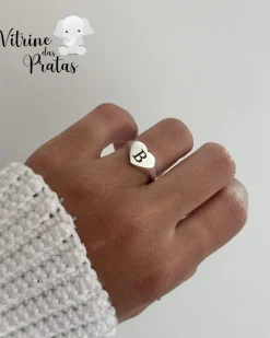 Anel Regulável Coração Personalizado