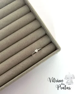 Anel Solitário Coração