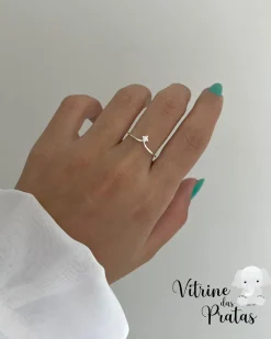 Anel Solitário Ponta