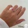 Anel Solitário Rubi