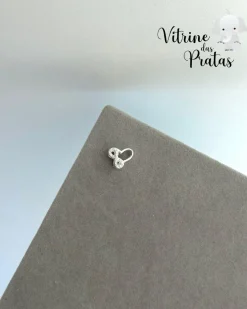 Berloque Separador Coração com Infinito Cravejado