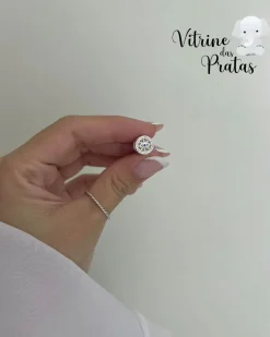 Berloque Separador Cravejado com Olho Grego