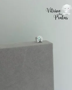 Berloque Separador Ferradura Cravejada com Trevo