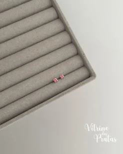 Brinco Baby Zircônia Rubi