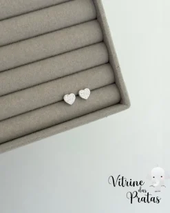 Brinco Coração Cravejado