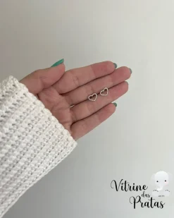 Brinco Coração Pontilhado