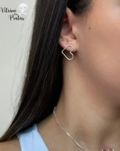Brinco Coração Vazado