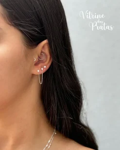 Brinco Ear Line Ponto de Luz