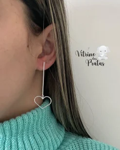 Brinco Fio com Coração