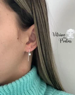 Brinco Fio com Zircônia