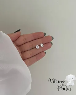 Brinco Zircônia Oval