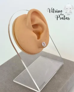 Brinco Zircônia Oval