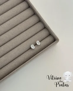 Brinco Zircônia Oval