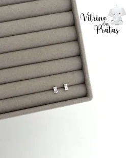 Brinco Zircônia Retangular