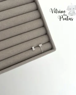 Brinco Zircônia Retangular