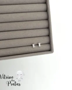 Brinco Zircônia Retangular