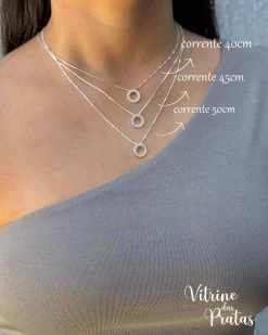 Colar Circulo Cravejado