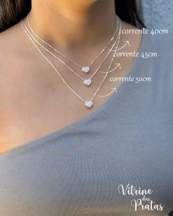 Colar Coração Cravejado