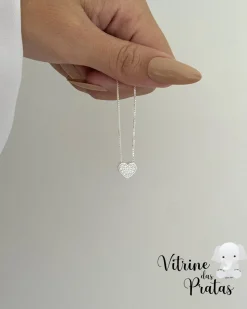 Colar Coração Cravejado