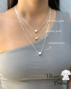 Colar Cubo Personalizado (LEIA A DESCRIÇÃO)