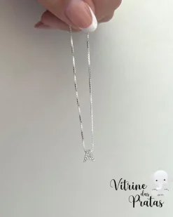 Colar Letra Cravejada