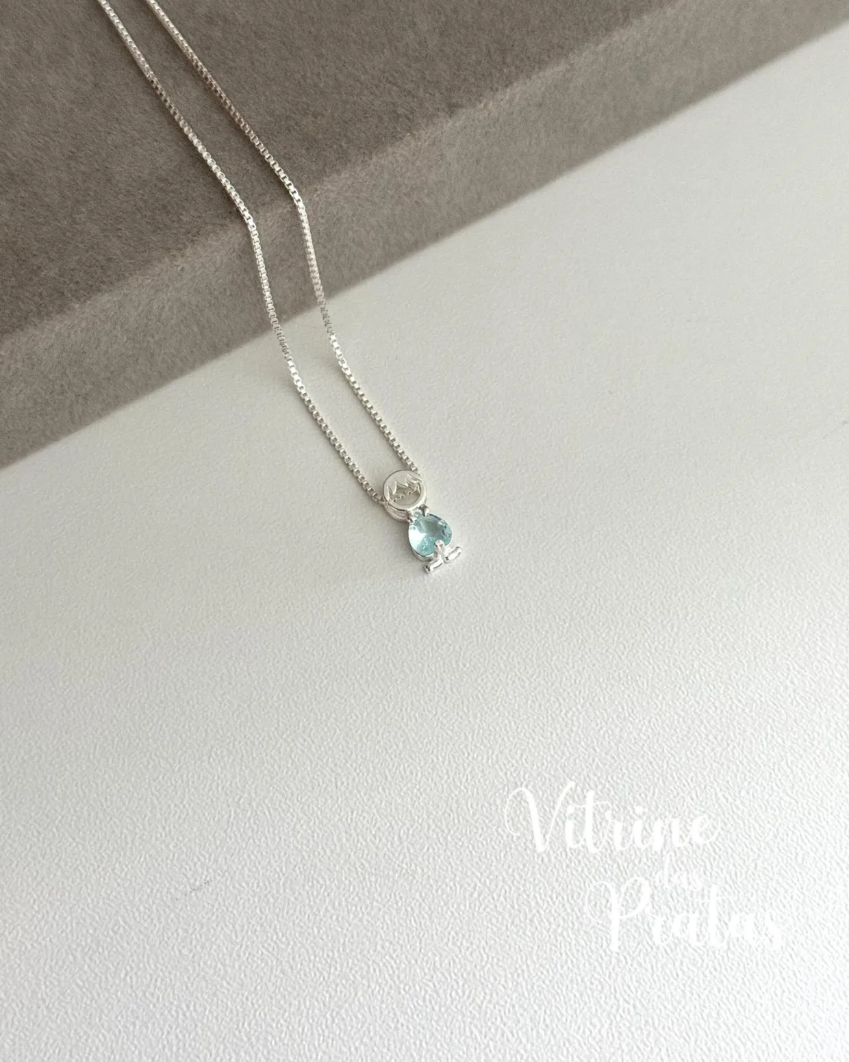 Colar Menino com Zircônia Azul