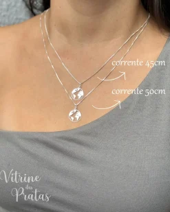 Colar Plaquinha Mapa Mundi