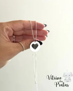 Colar Plaquinha Redonda Grande Personalizada (LEIA A DESCRIÇÃO)