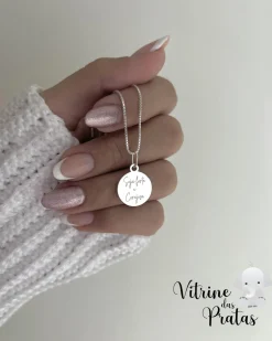 Colar Plaquinha Seja Forte e Corajosa