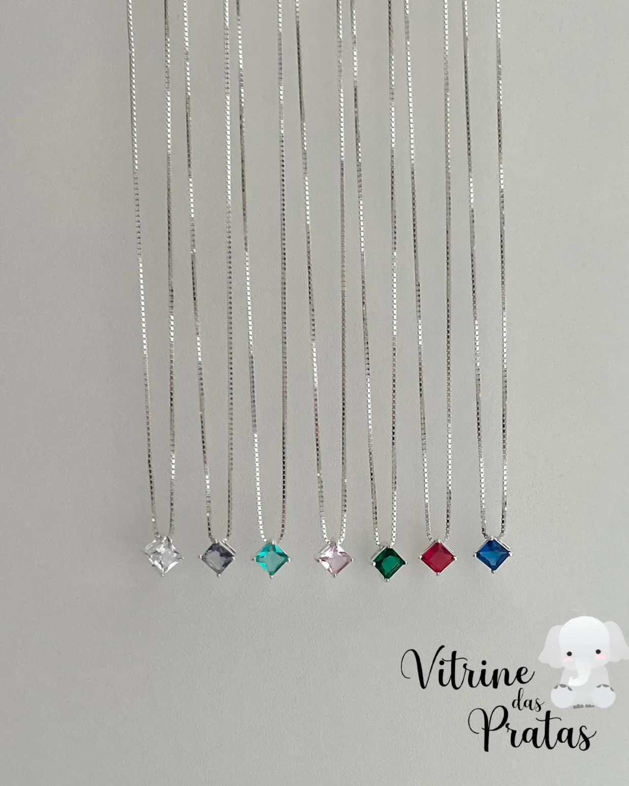 Colar Ponto de Luz Quadrado