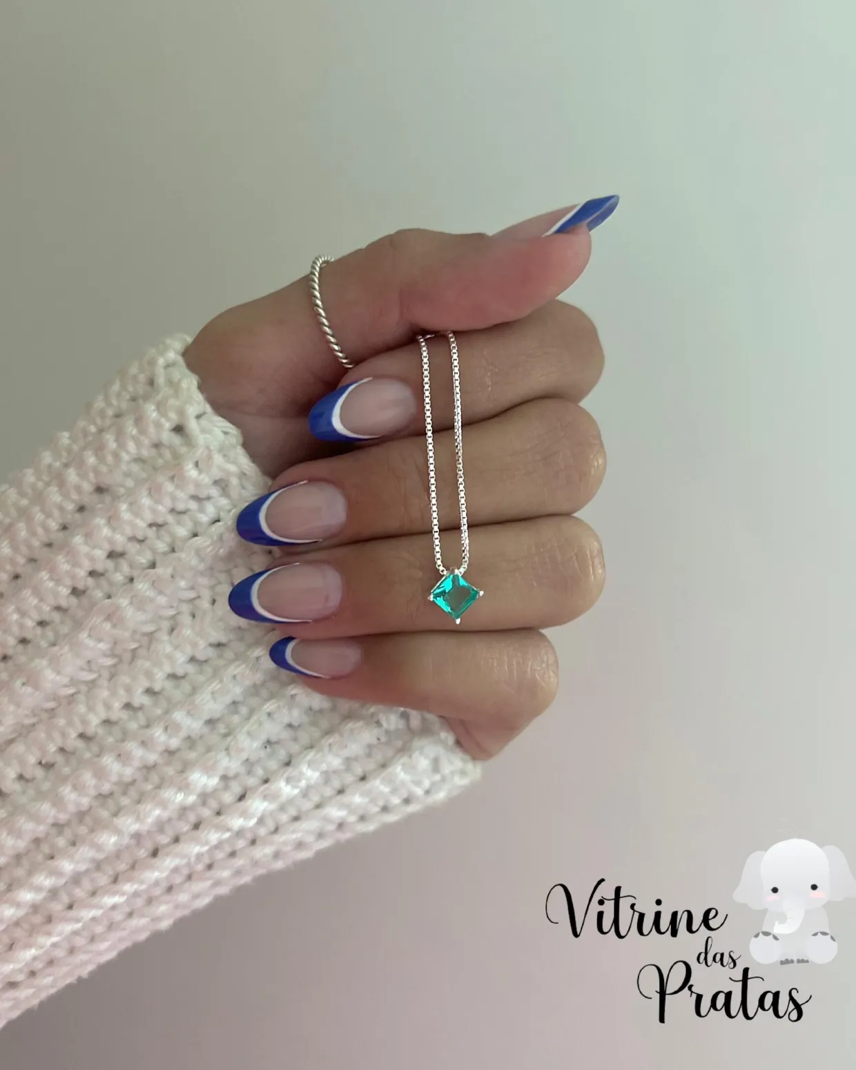 Colar Ponto de Luz Quadrado