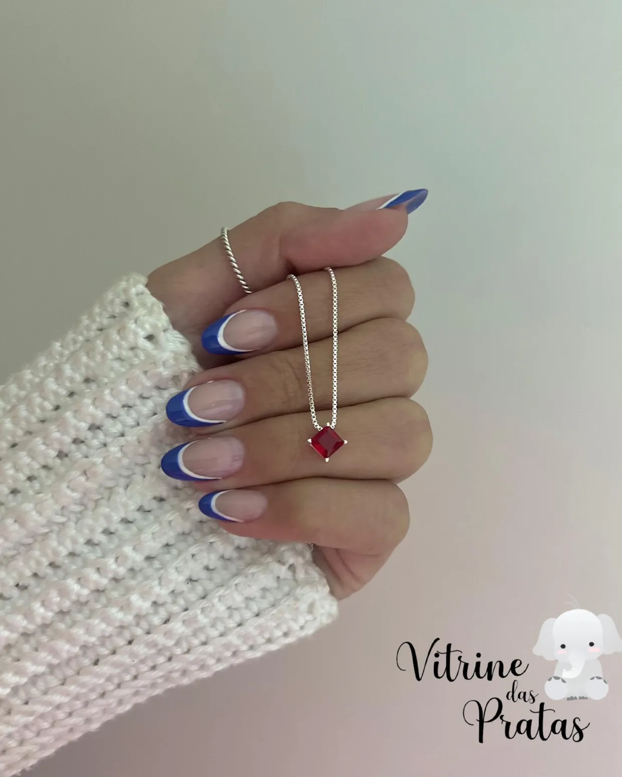 Colar Ponto de Luz Quadrado