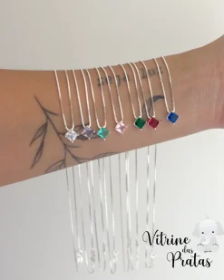 Colar Ponto de Luz Quadrado