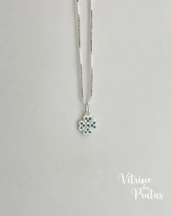 Colar Trevo Cravejado