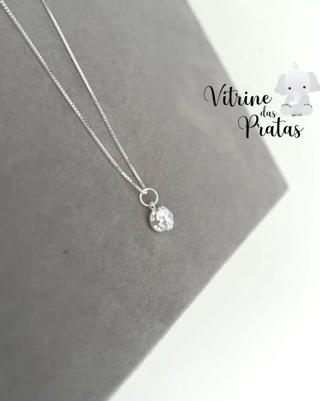 Colar Zircônia Redonda