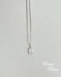 Colar Zircônia Retangular