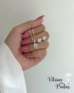 Conjunto Árvore da Vida Cravejada Color
