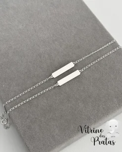 Kit 2 Pulseiras Plaquinha Personalizada (LEIA A DESCRIÇÃO)