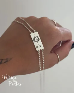 Kit 2 Pulseiras Plaquinha Personalizada (LEIA A DESCRIÇÃO)