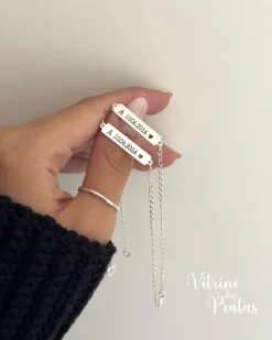 Kit 2 Pulseiras Plaquinha Personalizada (LEIA A DESCRIÇÃO)