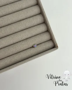 Piercing Pino Coração Color Cravejado