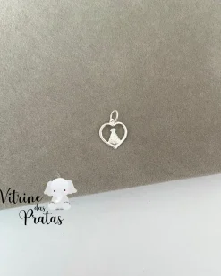 Pingente Coração com Nossa Senhora