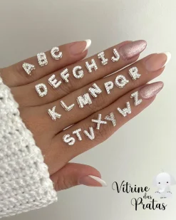 Pingente Letra Cravejada