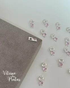 Pingente Menina com Zircônia Rosa